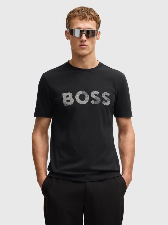 Cotton T-shirt with logo print - 1