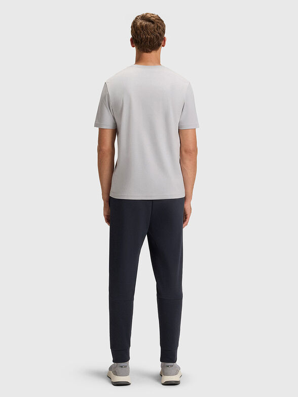 Gray T-shirt with logo print - 3