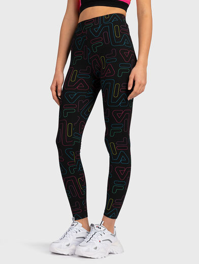FIENA leggings with multicolor logo print - 1