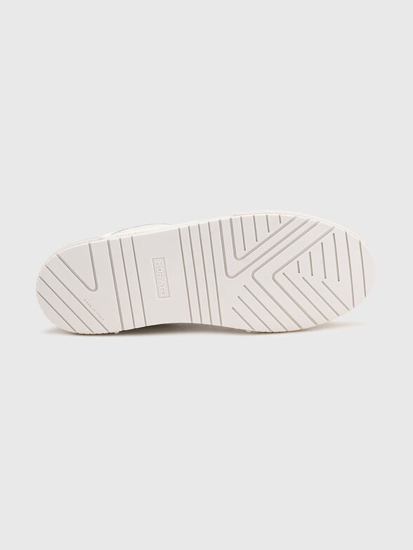 Leather sports shoes with logo - 5