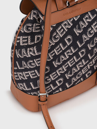 K/ESSENTIAL backpack with monogram logo print - 3