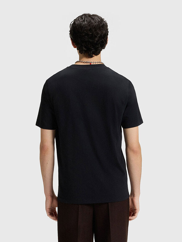 Cotton T-shirt with accent print - 3
