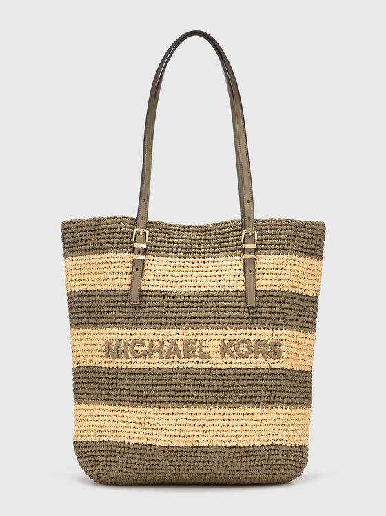 Голяма чанта с преплетена текстура - 1