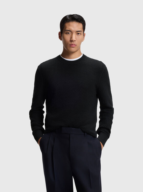 Knitted cotton sweater - 1