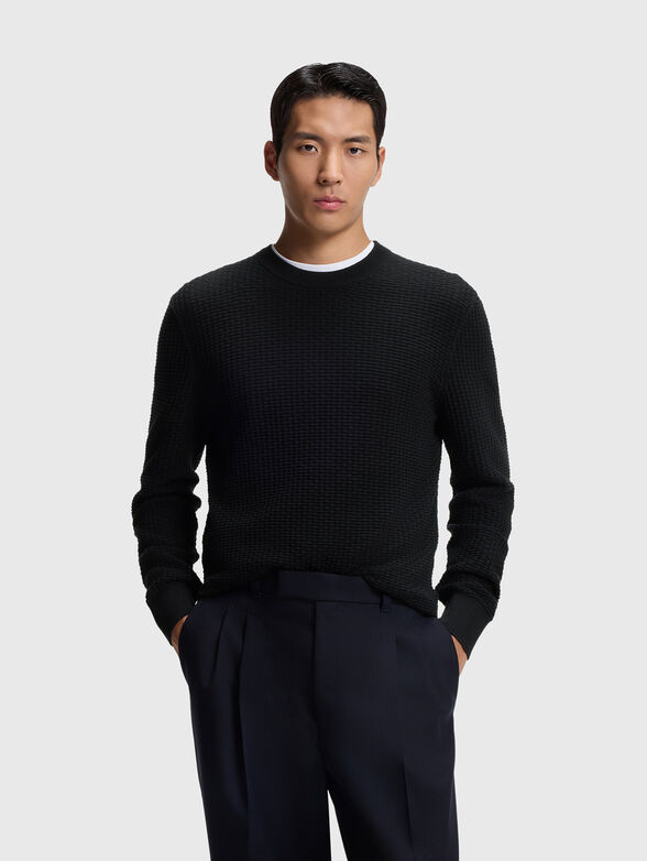 Knitted cotton sweater - 1