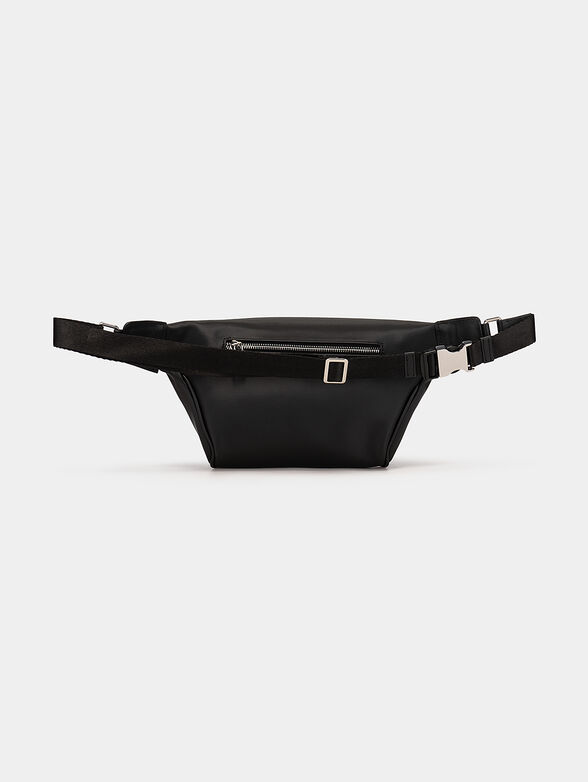 Black waist bag with metal logo detail - 2