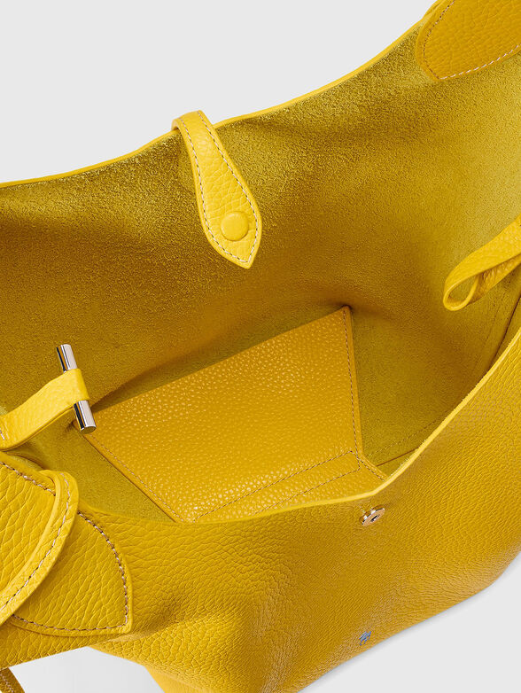 Leather tote bag with logo - 6