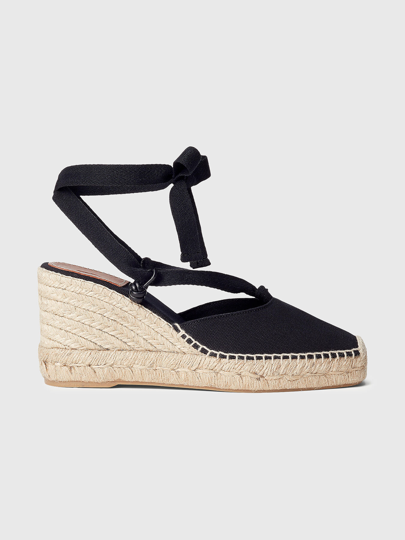 Black espadrilles on platform brand POLO RALPH LAUREN Globalbrandsstore en