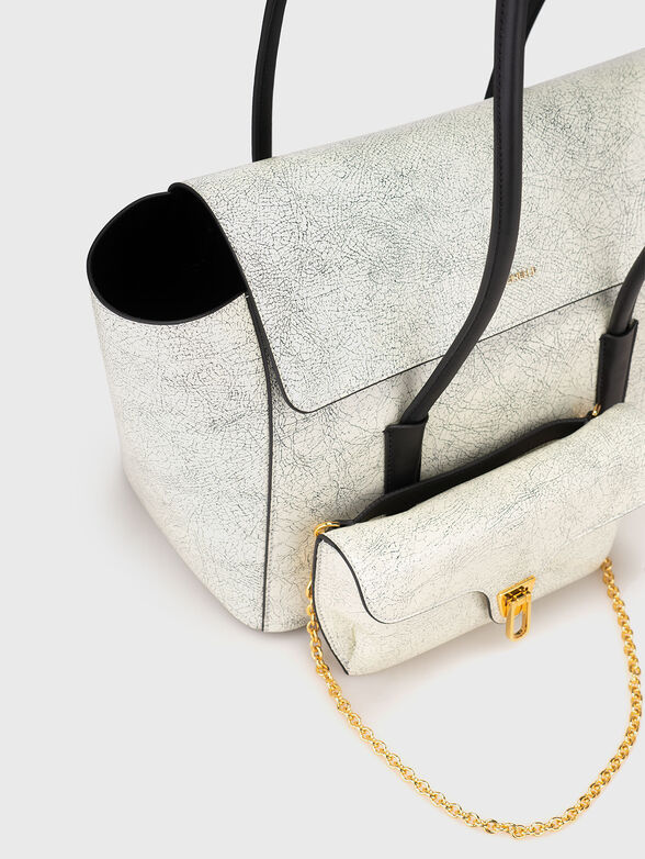 Large leather bag with tote bag  - 5