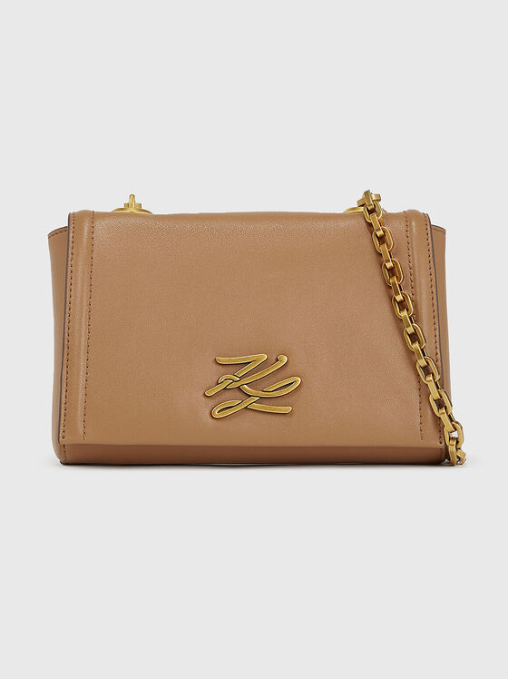 Кожена кросбоди чанта с лого - 1