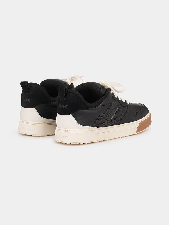 Leather sneakers with logo detail - 3