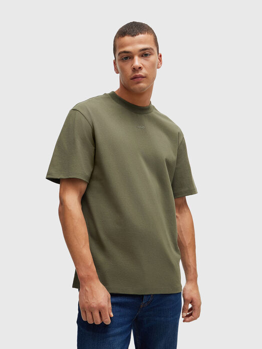 Oversized T-shirt with oval neckline