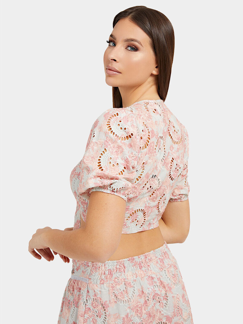 SILVIA multicolor top with embroidery - 3