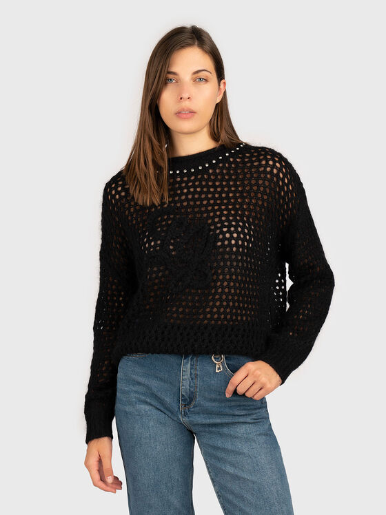 Knitted wool blend sweater - 1