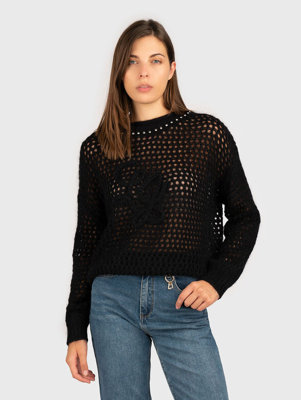 Knitted wool blend sweater - 1