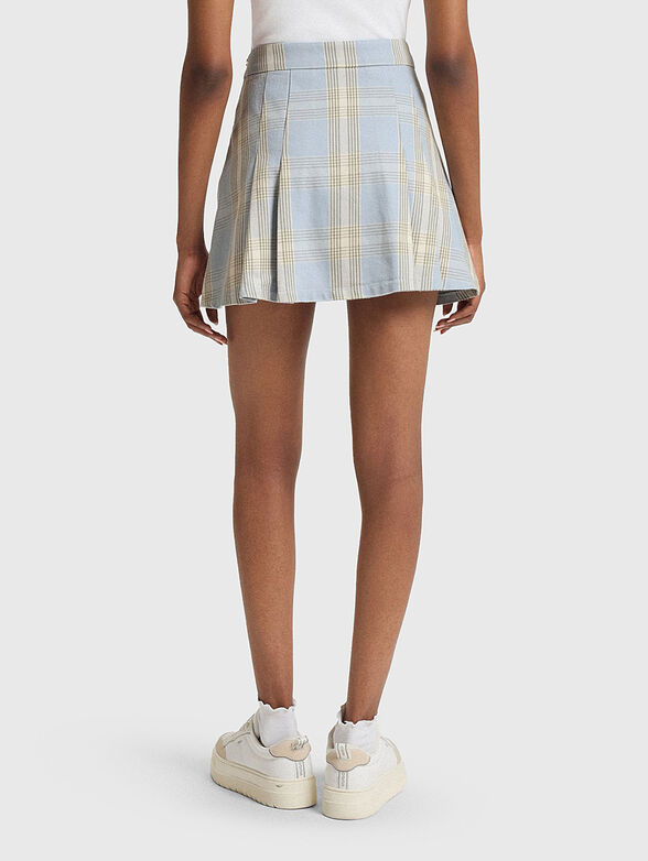 Mini pleated cotton skirt - 2