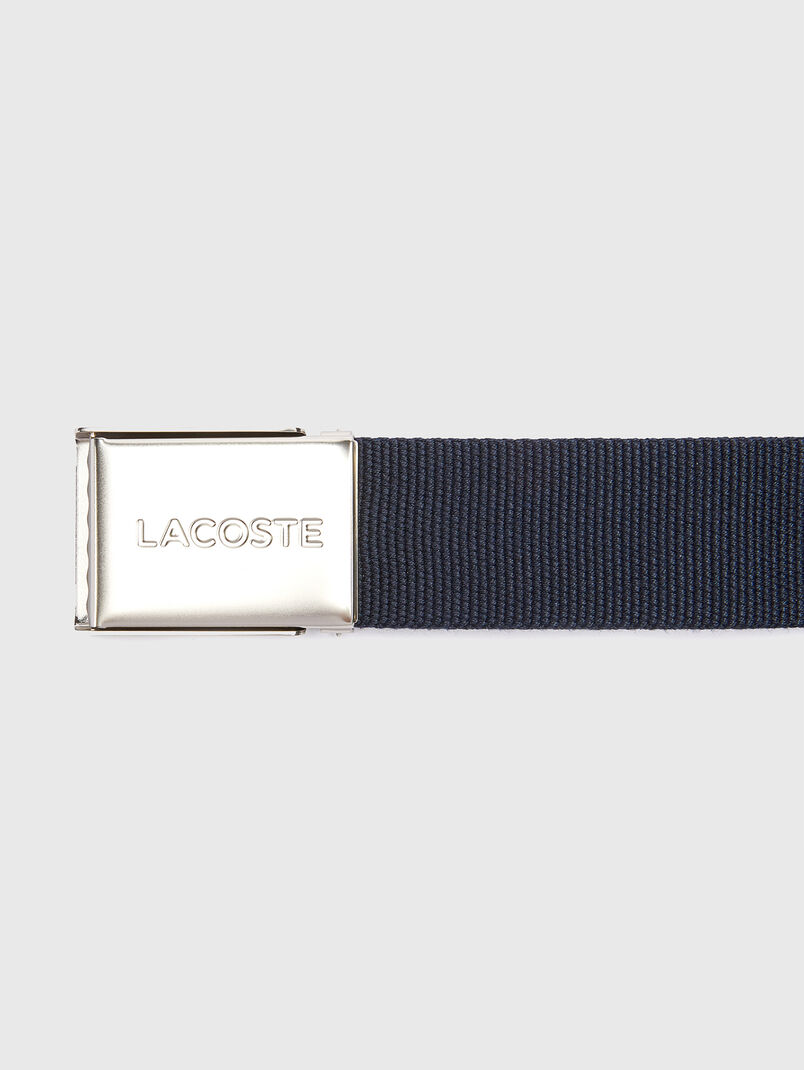Beige textile belt with logo - 3