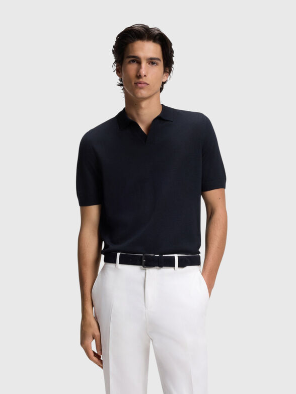 Merino-wool knit polo - 1