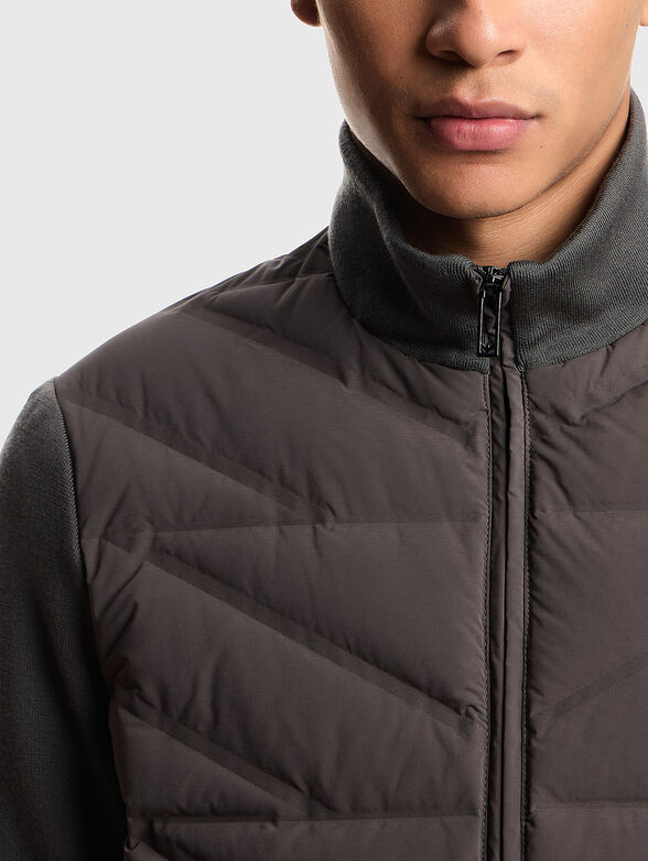 Down jacket with quilted effect - 4