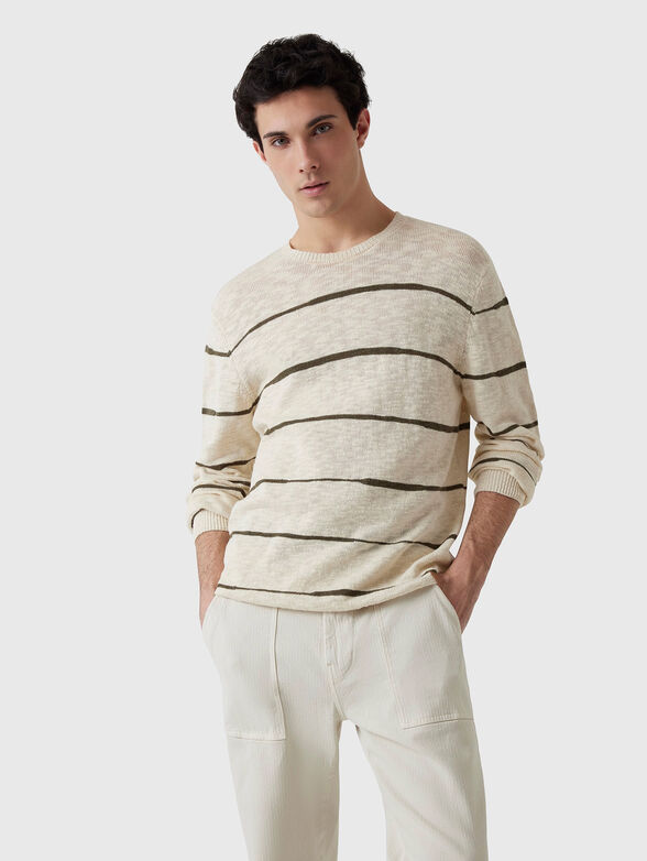 Sweater with oval neckline  - 1