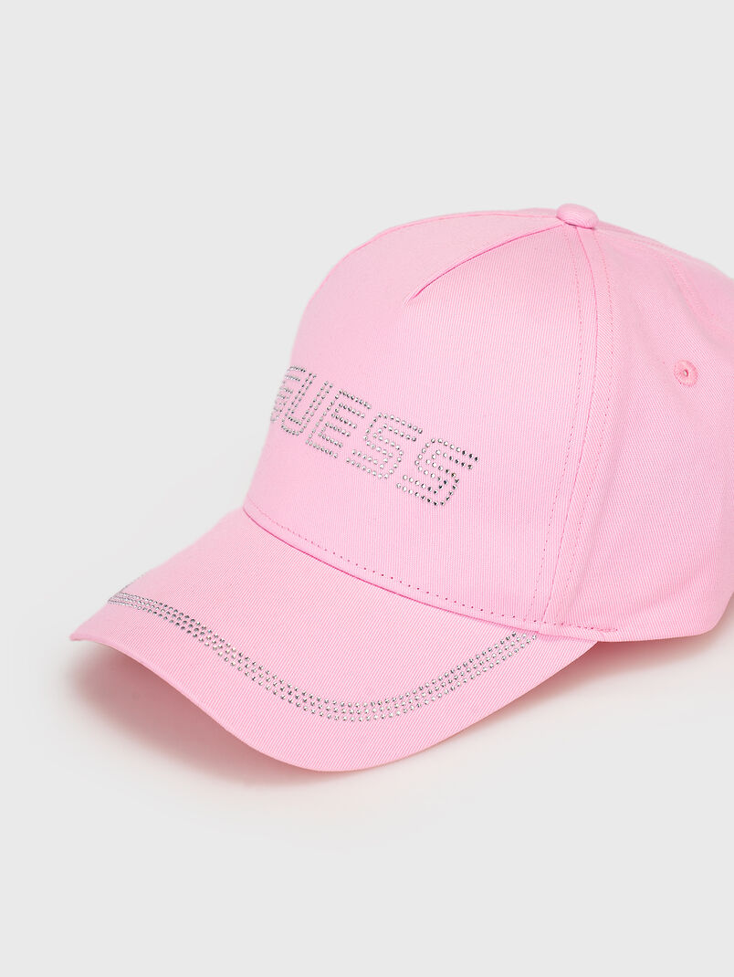 Baseball cap with rhinestones in black color  - 3