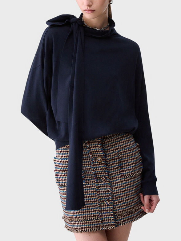Sweater with accent ties - 1