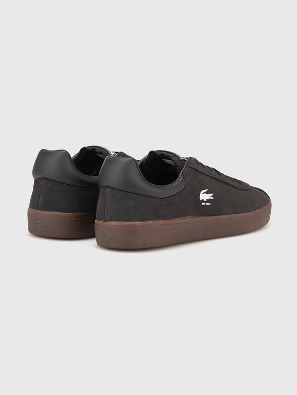 Suede sports shoes with logo - 3