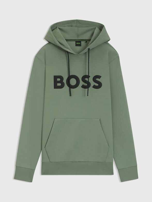 Cotton sweatshirt with accent logo - 1