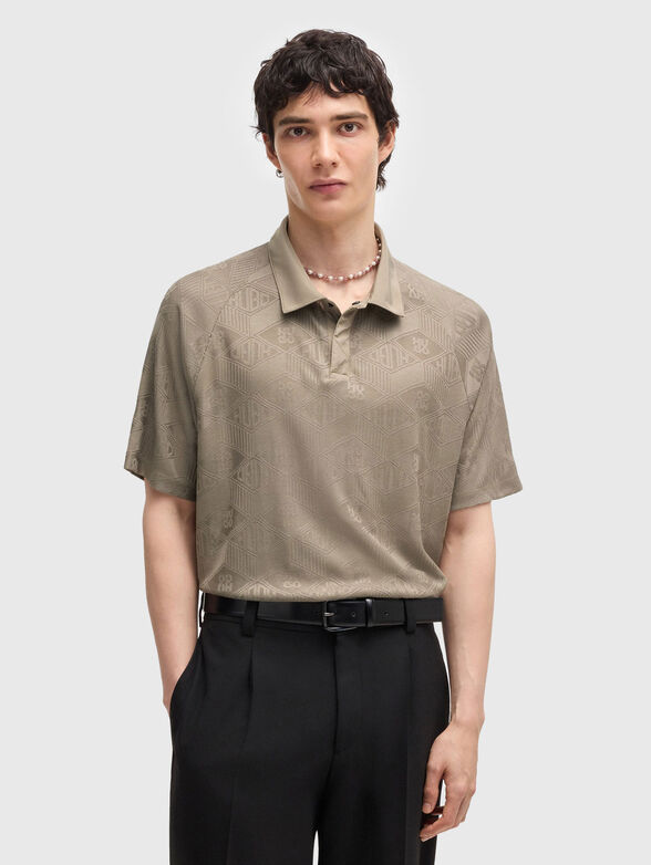 Textured jacquard polo shirt - 1