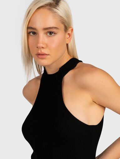 Knitted dress with embroidered logo on the back - 4