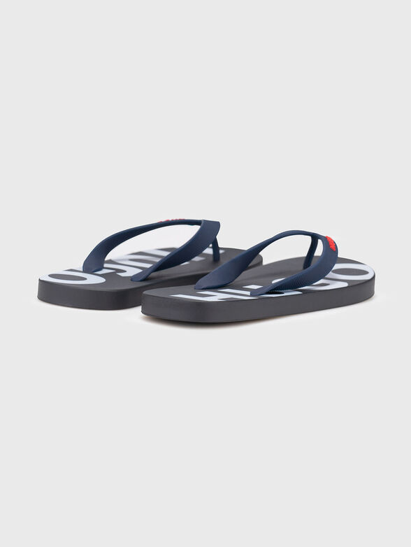 Beach slippers with logo print - 3