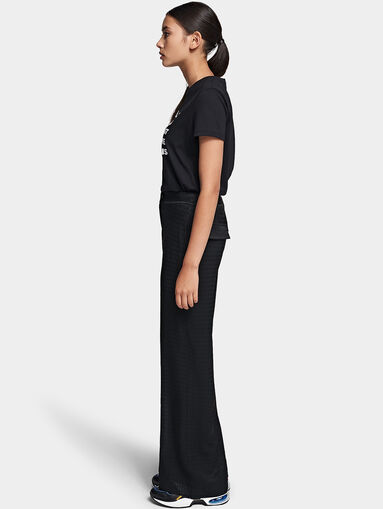 Black pants with logo print - 3