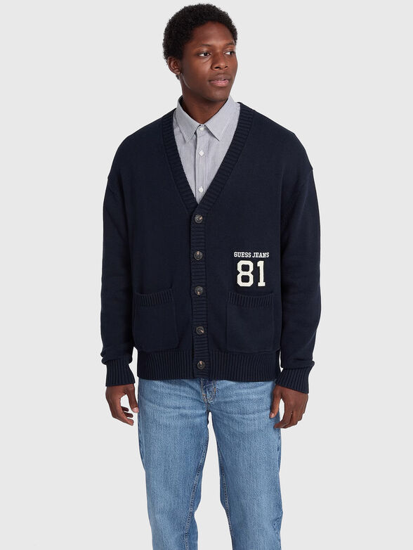 Cotton cardigan with patch - 1