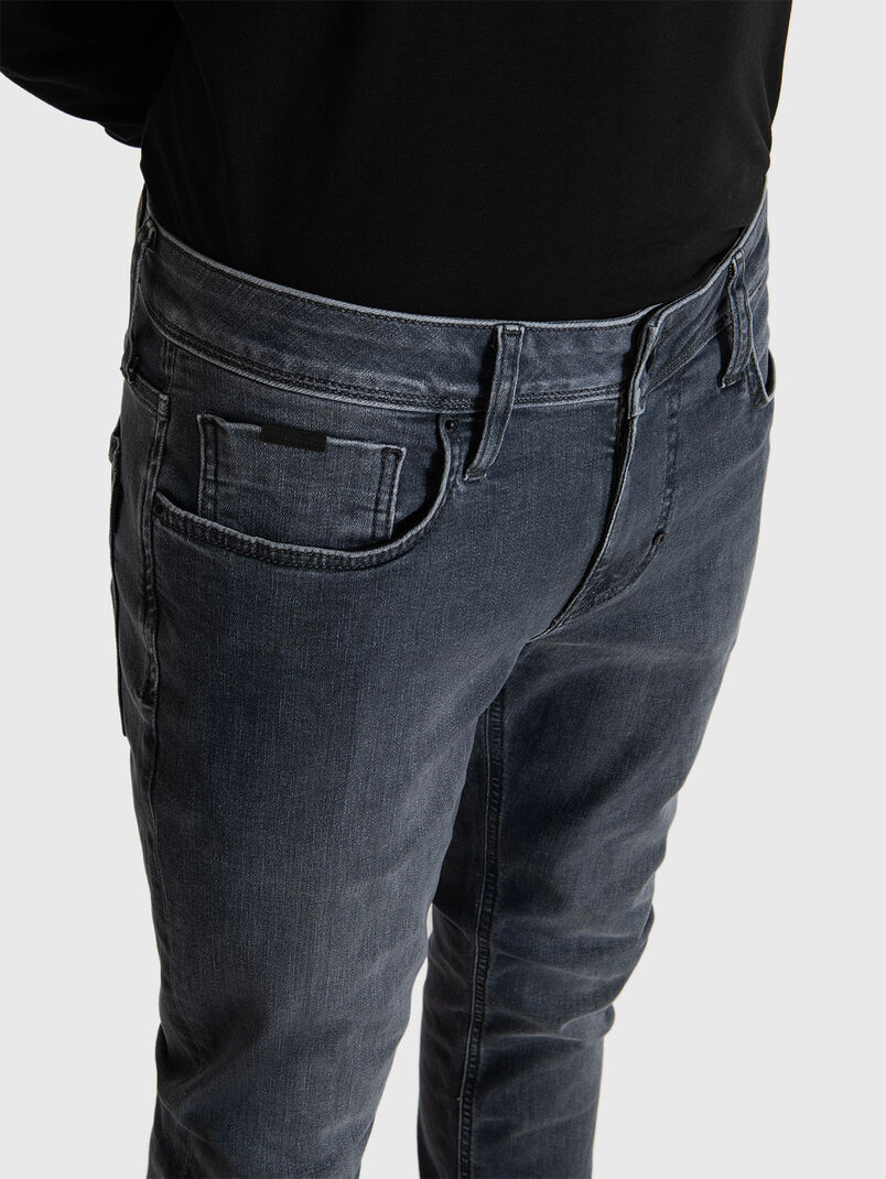 OZZY slim jeans in dark grey - 3