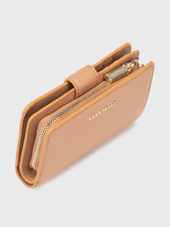 Beige wallet with mini logo - 4