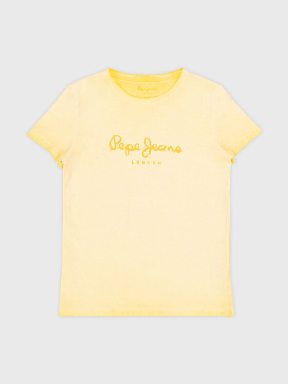 Жълта тениска с лого - 1