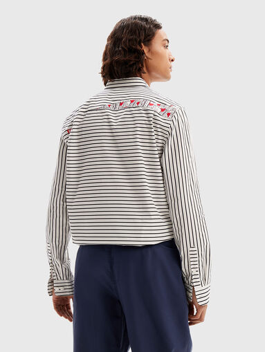 Striped shirt with print - 3