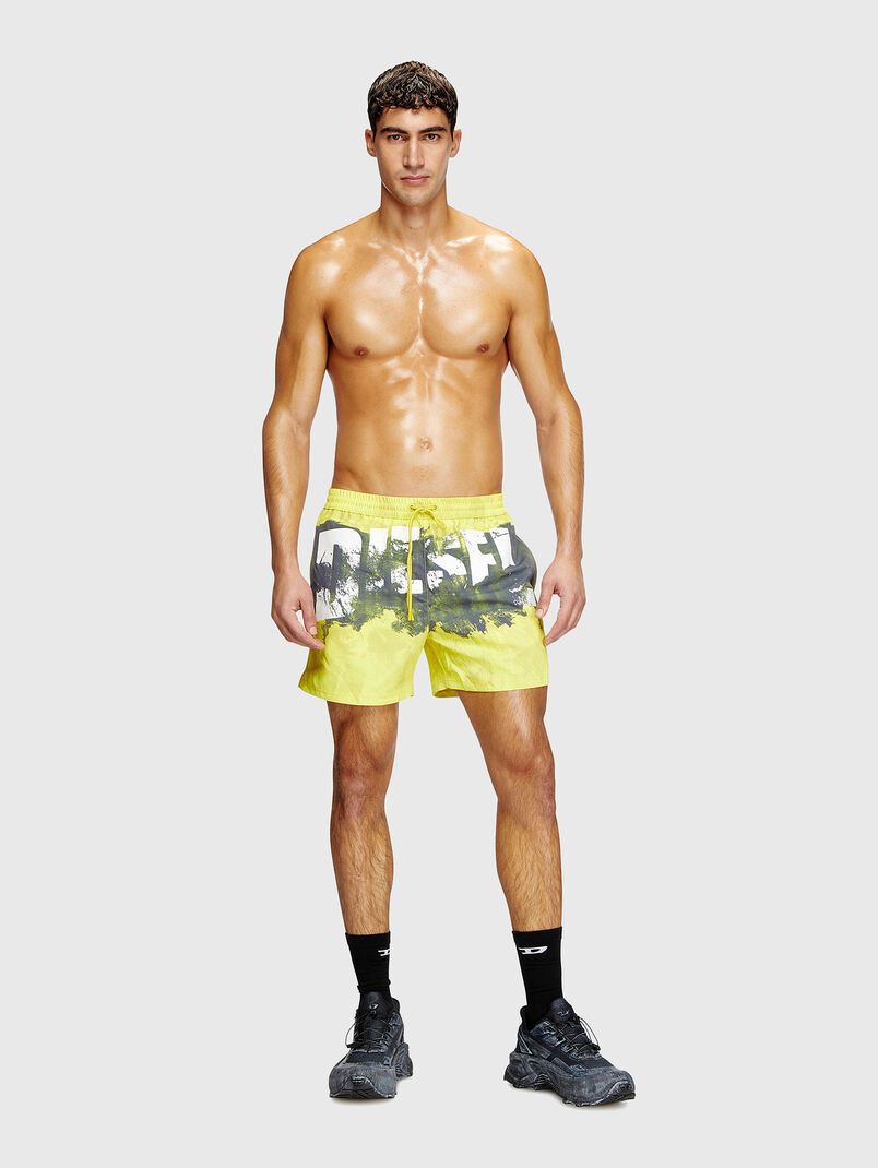 KEN-37-D beach shorts with logo print - 3