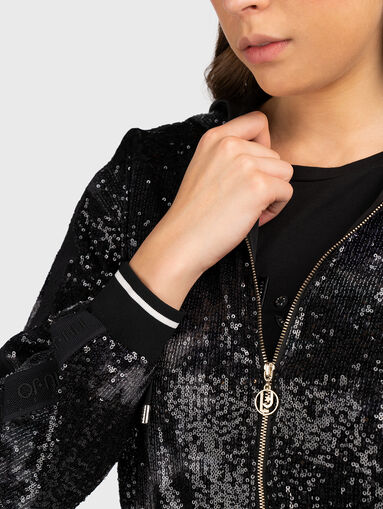 Jacket with appliquéd sequins - 4