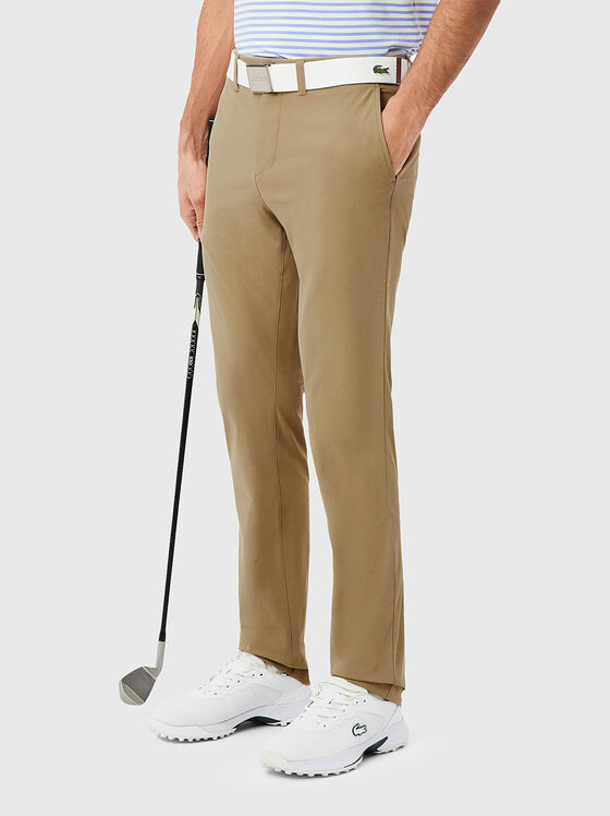 Слим чино панталон в бежов цвят - 1