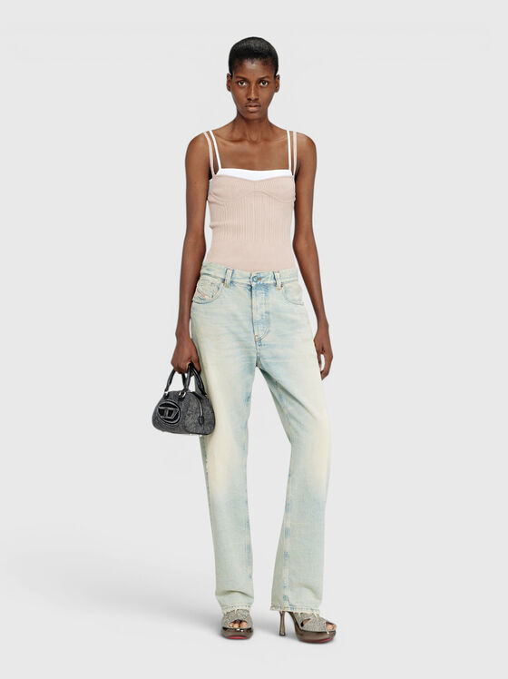 M-ZARRINA top with ribbed knit - 2