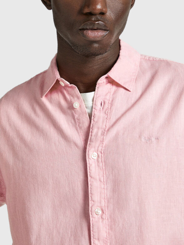 PAYTTON pink linen shirt - 4