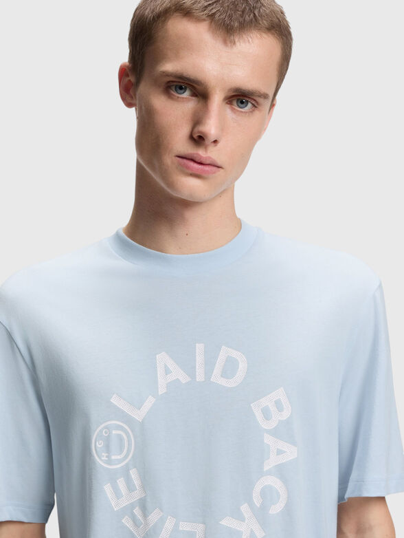 Blue cotton T-shirt - 4