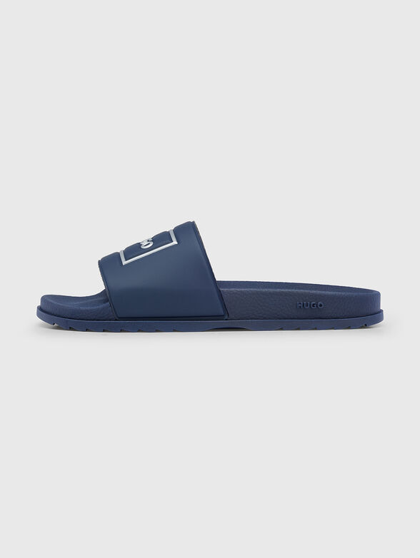 Dark blue beach slides with logo detail - 4