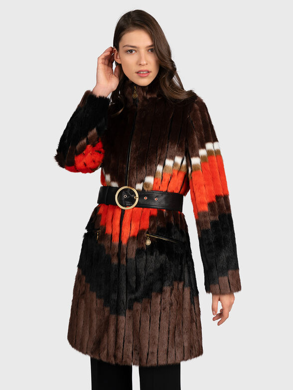 Stylish faux fur coat - 1