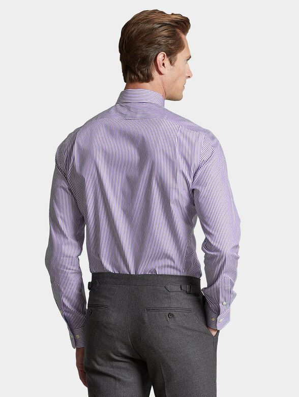 Shirt with checked pattern in purple - 3