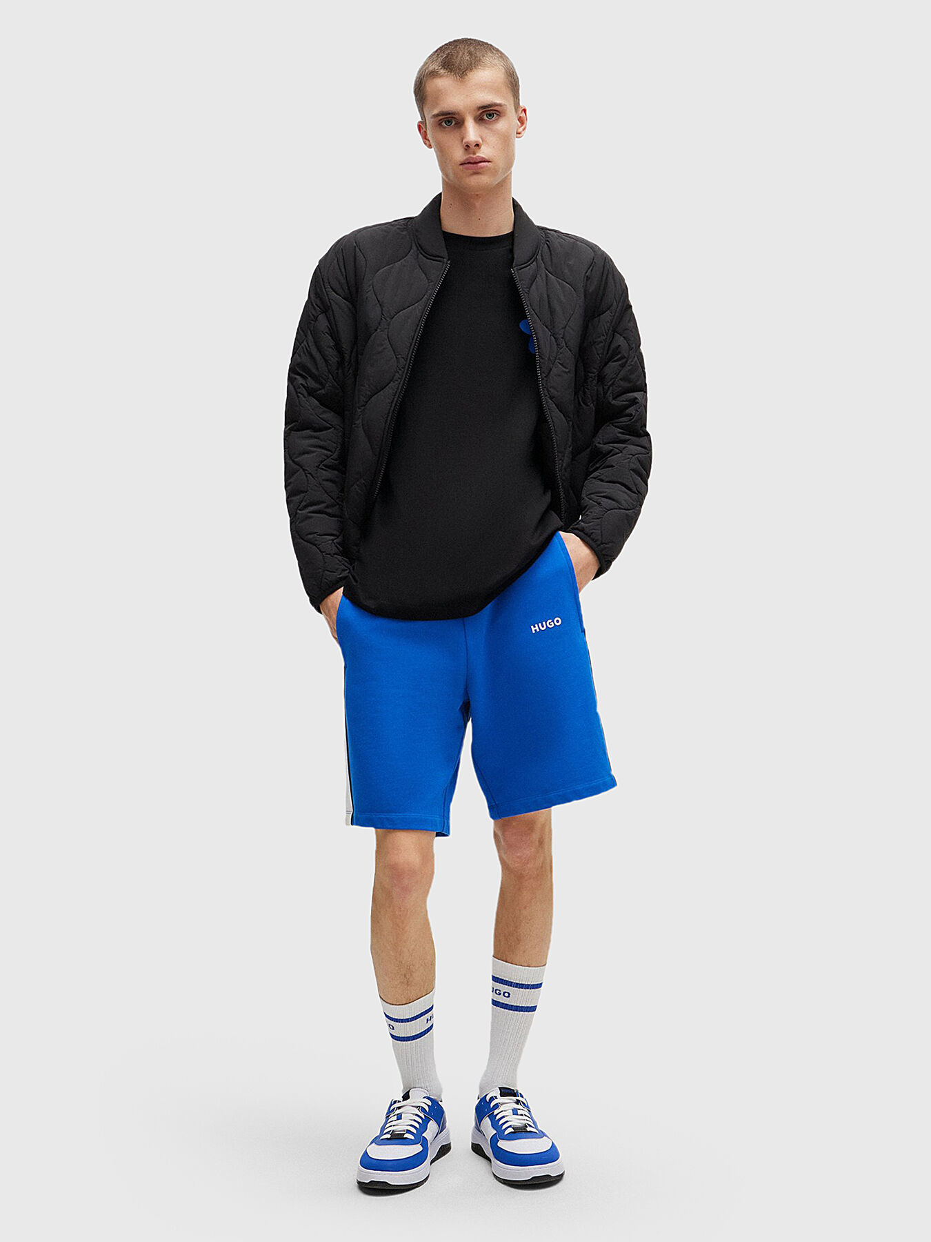 NORETTO T-shirt with contrast print brand HUGO BLUE