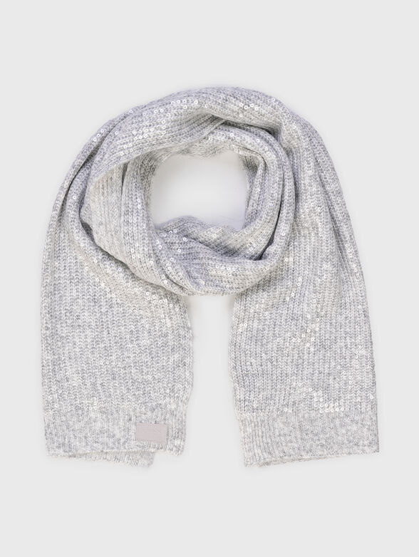 RILEY scarf in black with sequins - 1