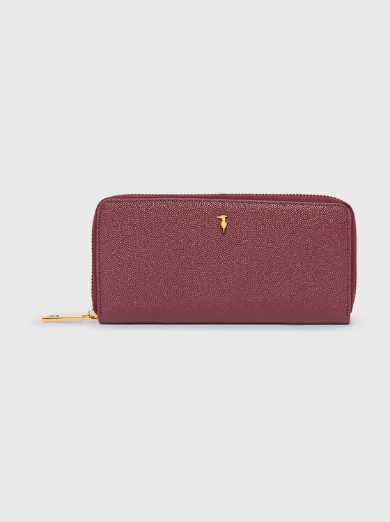 Leather wallet with gold details - 1