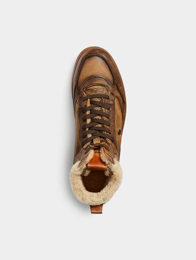 High leather sports shoes - 5